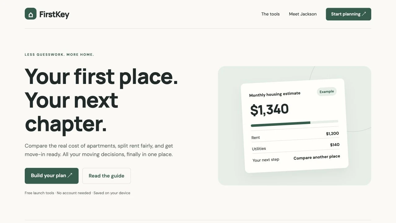 FirstKey homepage preview